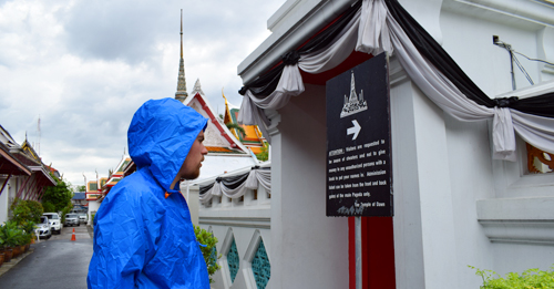 Bangkok - dažďová sezóna - Wat Arun