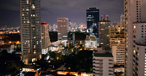 Bangkok - výhľad z hotela