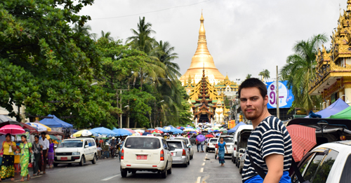 Cesta k pagode Schwedagon - Rangún - Mjanmarsko